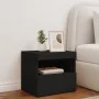 Nightstand with LED lights black 50x40x45 cm by , Nightstands - Ref: Foro24-836765, Price: 64,67 €, Discount: %