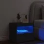 Nightstand with LED lights black 50x40x45 cm by , Nightstands - Ref: Foro24-836765, Price: 64,67 €, Discount: %
