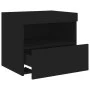 Nightstand with LED lights black 50x40x45 cm by , Nightstands - Ref: Foro24-836765, Price: 64,67 €, Discount: %