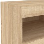 Mesita de noche con luces LED roble Sonoma 50x40x45 cm de , Mesitas de noche - Ref: Foro24-836767, Precio: 58,49 €, Descuento: %