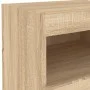Mesita de noche con luces LED roble Sonoma 50x40x45 cm de , Mesitas de noche - Ref: Foro24-836767, Precio: 57,00 €, Descuento: %