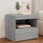 Bedside table with LED lights Sonoma gray 50x40x45 cm by , Nightstands - Ref: Foro24-836773, Price: 58,83 €, Discount: %