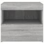 Bedside table with LED lights Sonoma gray 50x40x45 cm by , Nightstands - Ref: Foro24-836773, Price: 58,83 €, Discount: %
