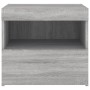 Mesita de noche con luces LED gris Sonoma 50x40x45 cm de , Mesitas de noche - Ref: Foro24-836773, Precio: 60,22 €, Descuento: %