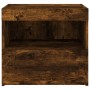 Nachttisch mit LED-Leuchten, geräucherte Eiche, 50 x 40 x 45 cm von , Nachttische - Ref: Foro24-836771, Preis: 51,41 €, Rabat...