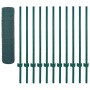 Valla de malla alambre con postes acero 25x0,5 m verde by vidaXL, fence panels - Ref: Foro24-144603, Price: 59,60 €, Discount: %