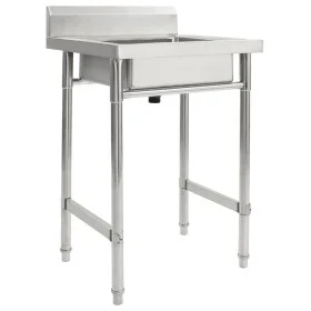 Küchenspüle mit Edelstahlbecken von vidaXL, Sinkt - Ref: Foro24-144290, Preis: 137,32 €, Rabatt: %
