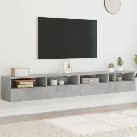 TV-Wandmöbel 2 Stück Holz grau Beton 100x30x30 cm von , TV-Möbel - Ref: Foro24-836889, Preis: 91,10 €, Rabatt: %