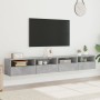 TV-Wandmöbel 2 Stück Holz grau Beton 100x30x30 cm von , TV-Möbel - Ref: Foro24-836889, Preis: 92,32 €, Rabatt: %