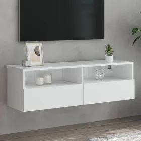 Mueble de pared para TV madera ingeniería blanco 100x30x30 cm de , Muebles TV - Ref: Foro24-836882, Precio: 55,36 €, Descuent...