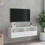 Weißer TV-Wandschrank aus Holzwerkstoff, 100 x 30 x 30 cm von , TV-Möbel - Ref: Foro24-836882, Preis: 55,97 €, Rabatt: %