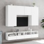 Weißer TV-Wandschrank aus Holzwerkstoff, 100 x 30 x 30 cm von , TV-Möbel - Ref: Foro24-836882, Preis: 55,97 €, Rabatt: %