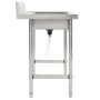 Fregadero de cocina con un seno acero inoxidable de vidaXL, Fregaderos - Ref: Foro24-144290, Precio: 137,03 €, Descuento: %