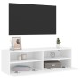 Weißer TV-Wandschrank aus Holzwerkstoff, 100 x 30 x 30 cm von , TV-Möbel - Ref: Foro24-836882, Preis: 55,97 €, Rabatt: %