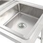 Fregadero de cocina con un seno acero inoxidable de vidaXL, Fregaderos - Ref: Foro24-144290, Precio: 137,03 €, Descuento: %