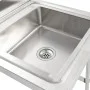 Kitchen sink with a stainless steel bowl by vidaXL, Sinks - Ref: Foro24-144290, Price: 137,76 €, Discount: %