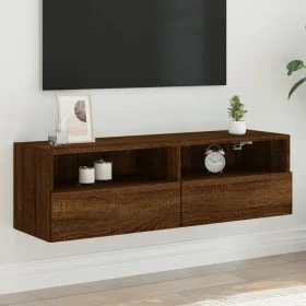 Mueble de pared TV madera ingeniería marrón roble 100x30x30 cm de , Muebles TV - Ref: Foro24-836894, Precio: 65,63 €, Descuen...