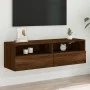 Mueble de pared TV madera ingeniería marrón roble 100x30x30 cm de , Muebles TV - Ref: Foro24-836894, Precio: 65,63 €, Descuen...