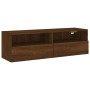 Mueble de pared TV madera ingeniería marrón roble 100x30x30 cm de , Muebles TV - Ref: Foro24-836894, Precio: 69,87 €