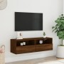 TV-Wandschrank aus braunem Eichenholzwerkstoff, 100 x 30 x 30 cm von , TV-Möbel - Ref: Foro24-836894, Preis: 67,20 €, Rabatt: %