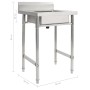 Fregadero de cocina con un seno acero inoxidable de vidaXL, Fregaderos - Ref: Foro24-144290, Precio: 137,03 €, Descuento: %