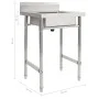 Kitchen sink with a stainless steel bowl by vidaXL, Sinks - Ref: Foro24-144290, Price: 137,76 €, Discount: %