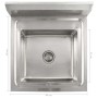 Fregadero de cocina con un seno acero inoxidable de vidaXL, Fregaderos - Ref: Foro24-144290, Precio: 137,03 €, Descuento: %