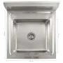 Küchenspüle mit Edelstahlbecken von vidaXL, Sinkt - Ref: Foro24-144290, Preis: 139,85 €, Rabatt: %