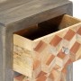Mesita de noche madera maciza de mango gris 40x30x50 cm de vidaXL, Mesitas de noche - Ref: Foro24-282734, Precio: 124,28 €, D...