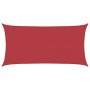 Toldo de vela rojo HDPE 160 g/m² 3x6 m