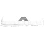 Galvanized steel chicken coop 10x2x2 m by vidaXL, Cages and habitats for small animals - Ref: Foro24-144563, Price: 383,28 €,...