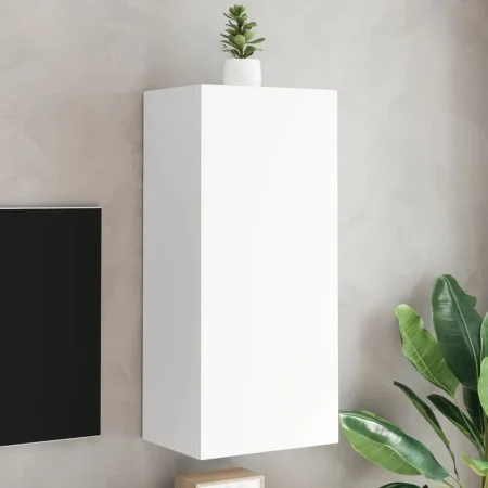 Mueble de TV de pared madera ingeniería blanco 40,5x30x90 cm de , Muebles TV - Ref: Foro24-836924, Precio: 48,71 €, Descuento: %