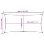 Toldo de vela rojo HDPE 160 g/m² 3x6 m
