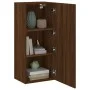 Oak brown engineered wood wall TV cabinet 40.5x30x90 cm by , TV Furniture - Ref: Foro24-836930, Price: 50,03 €, Discount: %