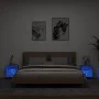 Wall bedside tables with LED lights 2 pcs concrete gray by , TV Furniture - Ref: Foro24-837071, Price: 54,75 €, Discount: %