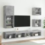 Wand-Nachttische mit LED-Leuchten 2 Stück betongrau von , TV-Möbel - Ref: Foro24-837071, Preis: 55,61 €, Rabatt: %