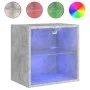 Wall bedside tables with LED lights 2 pcs concrete gray by , TV Furniture - Ref: Foro24-837071, Price: 54,75 €, Discount: %