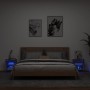 Wand-Nachttische mit LED-Leuchten, 2 Stück, geräucherte Eiche von , TV-Möbel - Ref: Foro24-837073, Preis: 58,47 €, Rabatt: %
