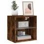 Wall bedside tables with LED lights 2 pcs smoked oak by , TV Furniture - Ref: Foro24-837073, Price: 57,52 €, Discount: %