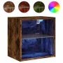 Wand-Nachttische mit LED-Leuchten, 2 Stück, geräucherte Eiche von , TV-Möbel - Ref: Foro24-837073, Preis: 57,52 €, Rabatt: %