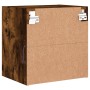 Mesitas de noche de pared con luces LED 2 uds roble ahumado de , Muebles TV - Ref: Foro24-837073, Precio: 60,55 €, Descuento: %