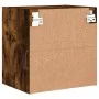 Wand-Nachttische mit LED-Leuchten, 2 Stück, geräucherte Eiche von , TV-Möbel - Ref: Foro24-837073, Preis: 57,52 €, Rabatt: %