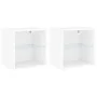 Wand-Nachttische mit LED-Leuchten, 2 Einheiten, weiß von , TV-Möbel - Ref: Foro24-837065, Preis: 37,04 €, Rabatt: %