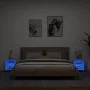 Wand-Nachttische mit LED-Leuchten, 2 Einheiten, weiß von , TV-Möbel - Ref: Foro24-837065, Preis: 37,04 €, Rabatt: %