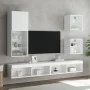 Wand-Nachttische mit LED-Leuchten, 2 Einheiten, weiß von , TV-Möbel - Ref: Foro24-837065, Preis: 37,04 €, Rabatt: %