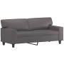Sofá de 2 plazas de cuero sintético gris 140 cm de , Sofás - Ref: Foro24-359419, Precio: 299,02 €, Descuento: %