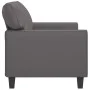 Gray synthetic leather 2-seater sofa 140 cm by , Sofas - Ref: Foro24-359419, Price: 281,53 €, Discount: %