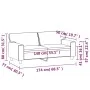 Gray synthetic leather 2-seater sofa 140 cm by , Sofas - Ref: Foro24-359419, Price: 281,53 €, Discount: %