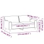Sofá de 2 plazas de cuero sintético gris 140 cm de , Sofás - Ref: Foro24-359419, Precio: 299,02 €, Descuento: %