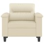 Cremefarbener Kunstledersessel 60 cm von , Sofas - Ref: Foro24-359574, Preis: 163,20 €, Rabatt: %
